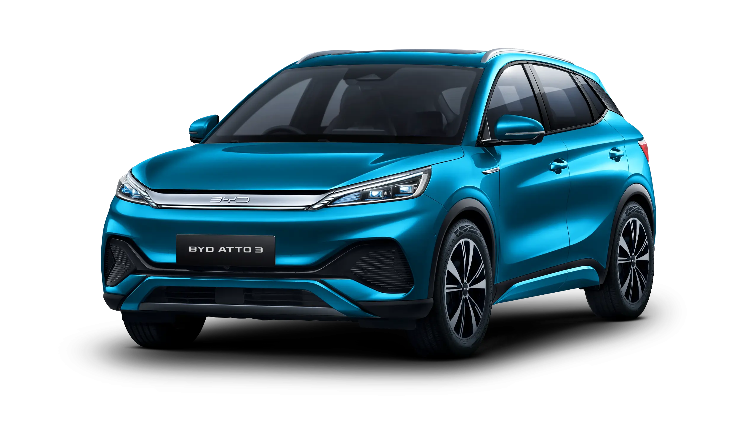 BYD Atto 3 blue exterior view